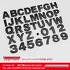 3D Stereo English Letters Metal Car Emblem with Number & Displacement Heart Decorative Sticker