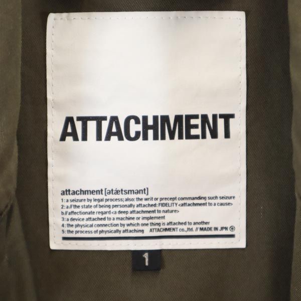 ATTACHMENT made in Japan Long sleeve Military jacket 1 Khaki Men's Used