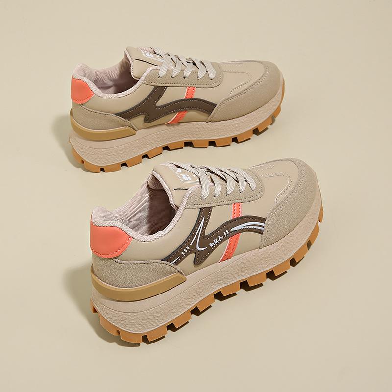 Women's new spring and autumn platform casual sports shoes versatile breathable lightweight student running shoes