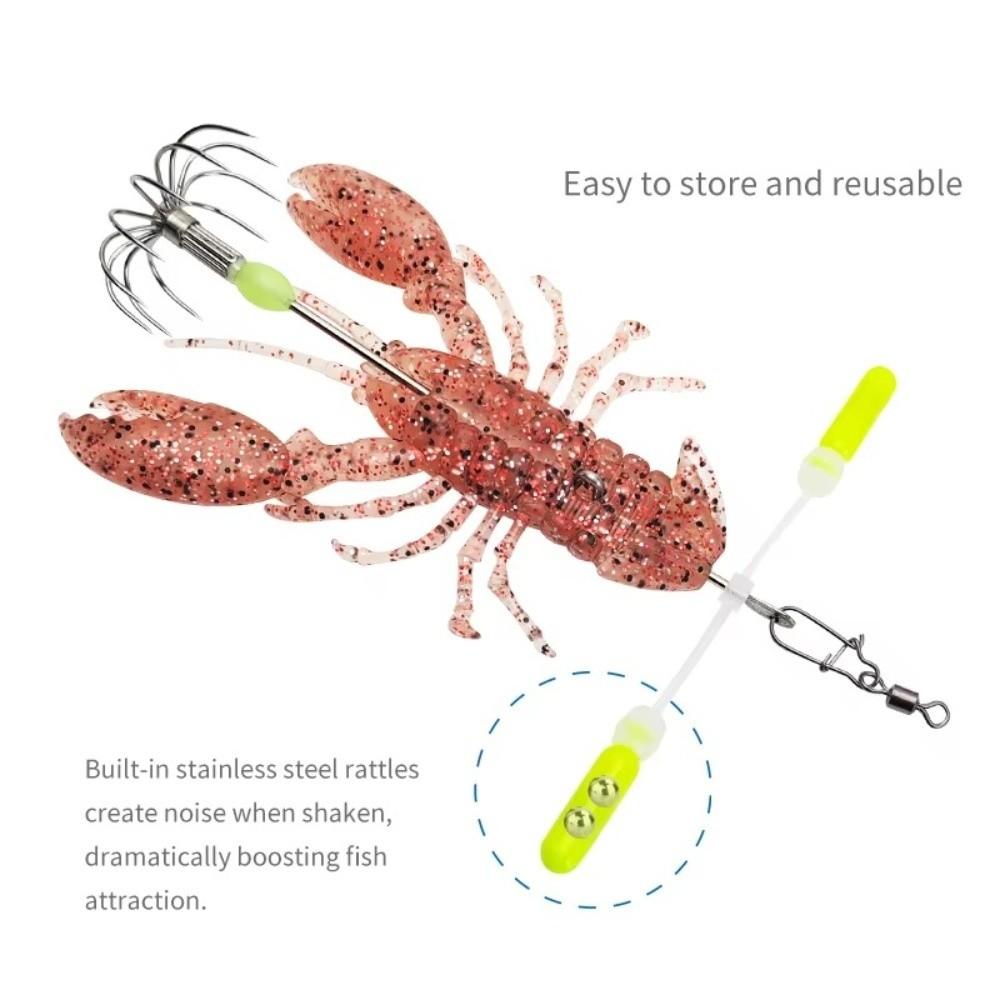 Realistic Crawfish Shape Fishing Lure Artificial Design Crayfish Lure Jig Lure  Sea Fishing