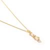 Chinese Style Elegant White Chalcedony Bamboo Pendant Women's Fashion Necklace