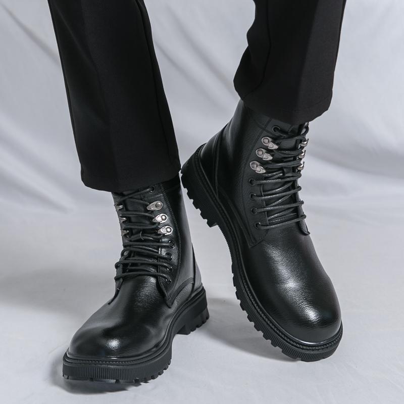 Fashion Leather Boots For Man Genuine Leather Big Size Boots High Quality Designer Formal Boots Casual Boots Fashion Business