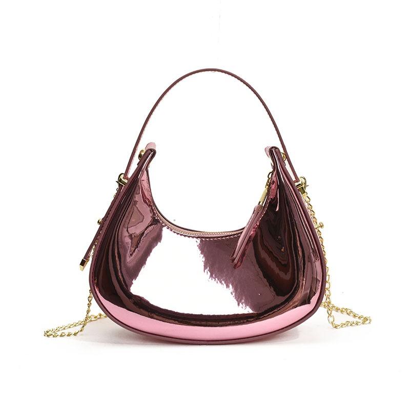 

Women s bag new fashion candy color niche hand bag shoulder glossy dumpling bag tide Small