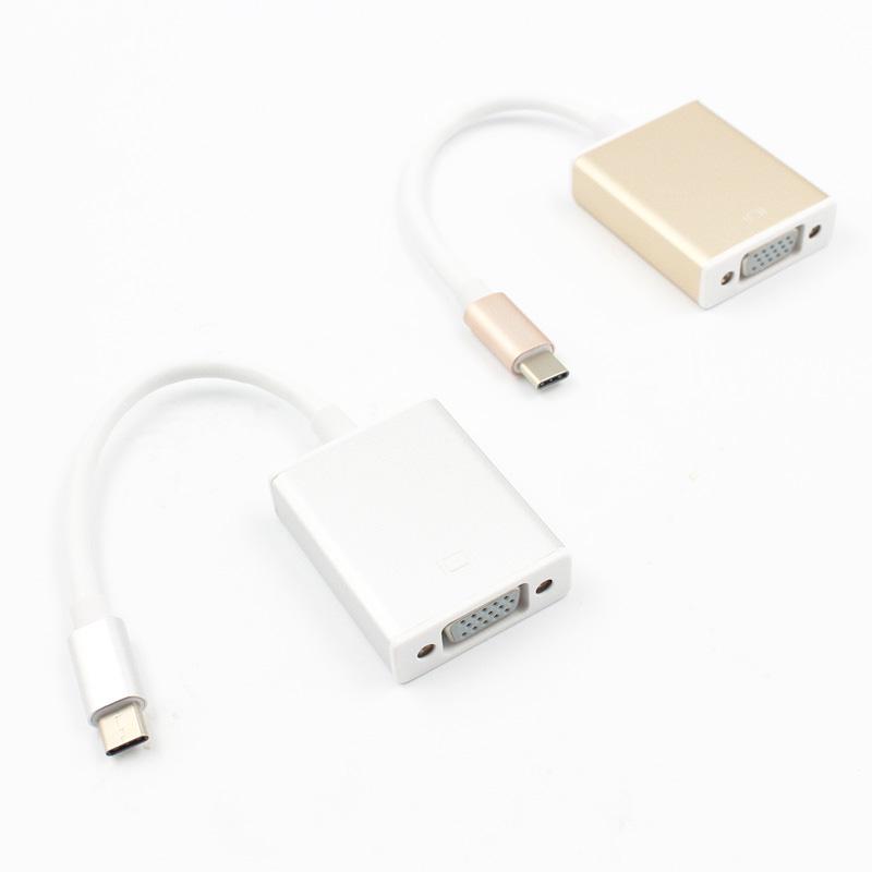 1Pc Type C To Female Vga Adapter Cable Usb 3.1 To Vga Adapter For Pc