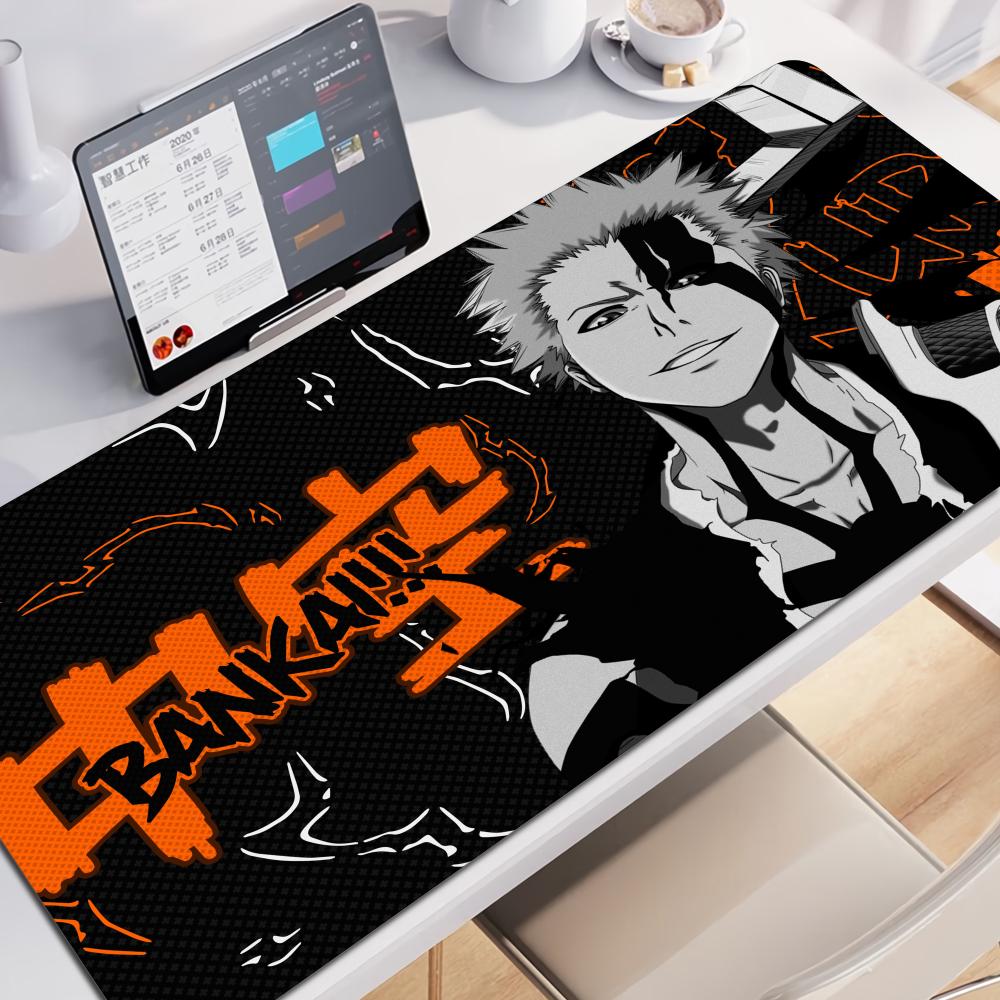 HD Anime Mauspads XXL Bleach Mauspads Kurosaki Ichigo Große Computer Mauspads Gummi Manga PC Gamer Schreibtischunterlage Große Laptop-Matten