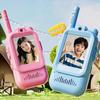 2Pcs Video Walkie Talkies For Kids Rechargeable With Screen Display And Voice Effects Long Range Outdoor Toys Birthday Gifts