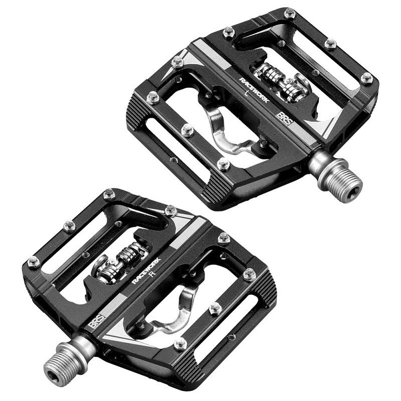 Racework Bicycle Pedals Mtb Spd Sl Footrest Double Function Contact Platform Aluminio Gravel Bike Fixation Pedal Proposito
