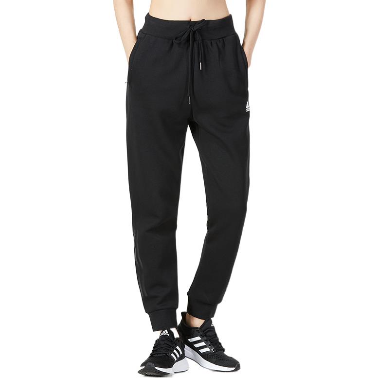 Adidas Женские спортивные брюки с принтом логотипа и манжетами на шнурке — фото 2