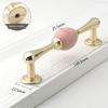 A34R Fashion  Cabinet Handle Golden Kitchen Cupboard Door Handle European Style White Furniture Handle'
