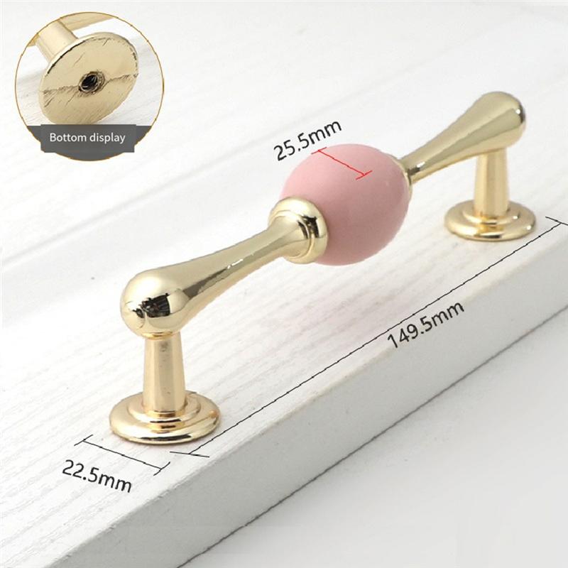 A34R Fashion Cabinet Handle Golden Kitchen Cupboard Door Handle European Style White Furniture Handle'