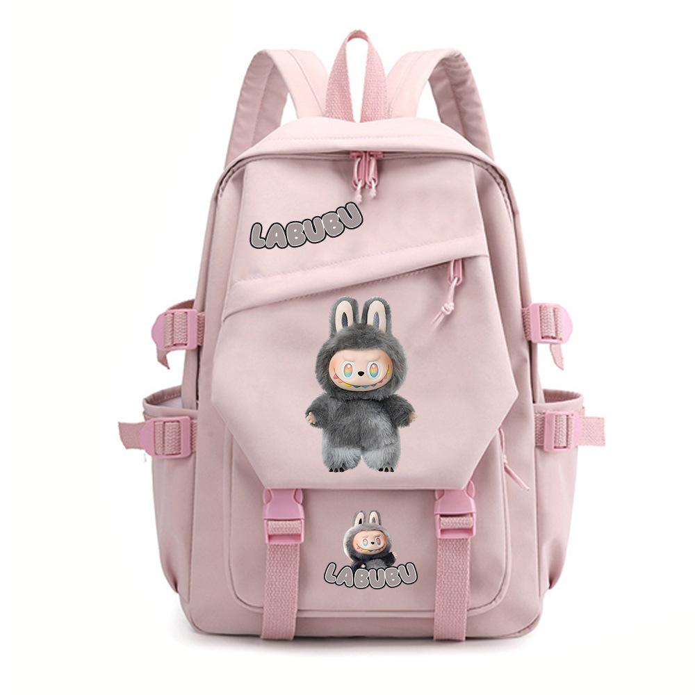 College Style Fashion Backpack Cute Cartoon Print Primary and Secondary School Students Large Capacity Schoolbag
