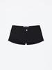 American Spicy Low-Waist Black Ultra-Shorts: Simple, Slimming, Tight-Fit Hot Pants