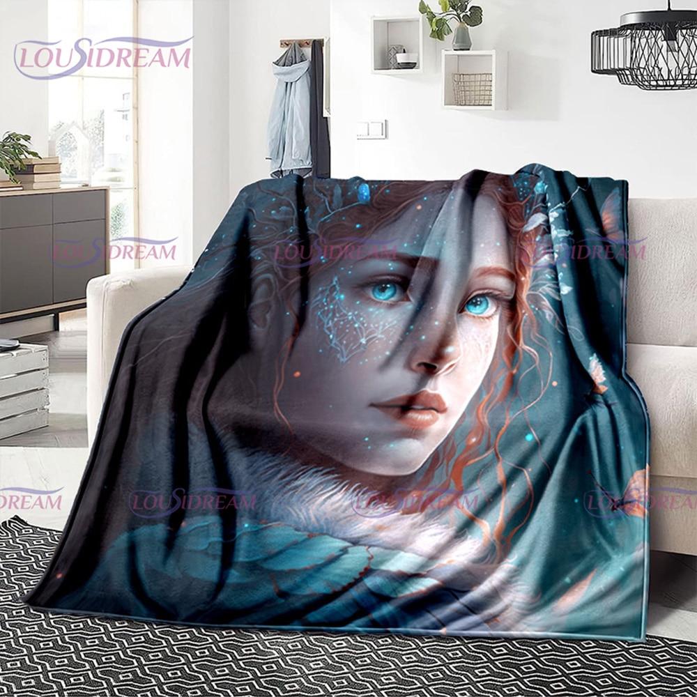 Buntes Geometrie-Muster, Klimaanlage, Flanelldecke, Bürozimmer, warm und bequem, Sofa, D20, Würfel-bedruckte Decke, Geschenk