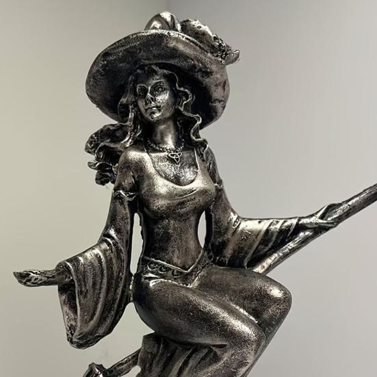 Sexy Witch Figurine Gothic Witch Ornament Desktop Decorative Witch Sculpture