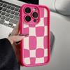 Color-blocked Plaid Case for Apple iPhone 15, 14 Pro, 16 Pro, 17 Pro, Full Coverage, 13mm Drop Protection