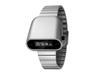 BENLY DESIGN Unique Metal Digital Wristwatch for Men with OLED Display, Raise To Wake Function, Stainless Steel Strap, Silver, Retro Vintage Style