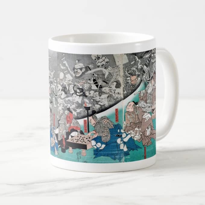 Utagawa no Yorimitsu Yakata Tsuchigumo Yokai Photo Mug Kuniyoshi's "Minamoto Wonasuzu" Mug (Ukiyo-e Series) (A)