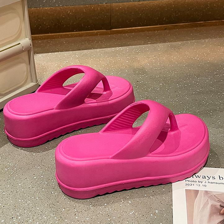 Damskie klapki na platformie Klapki zewnętrzne Klapki z podparciem powięzi Klapki w kształcie chmur Letnie klapki na obcasie