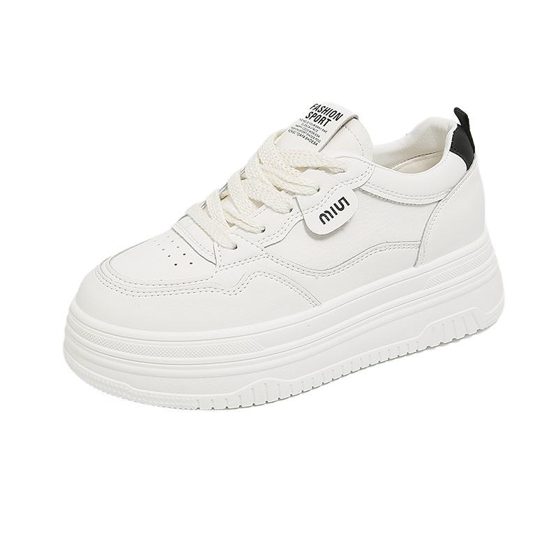 Summer new versatile casual bread shoes heightening muffin sports board shoes platform white shoes women