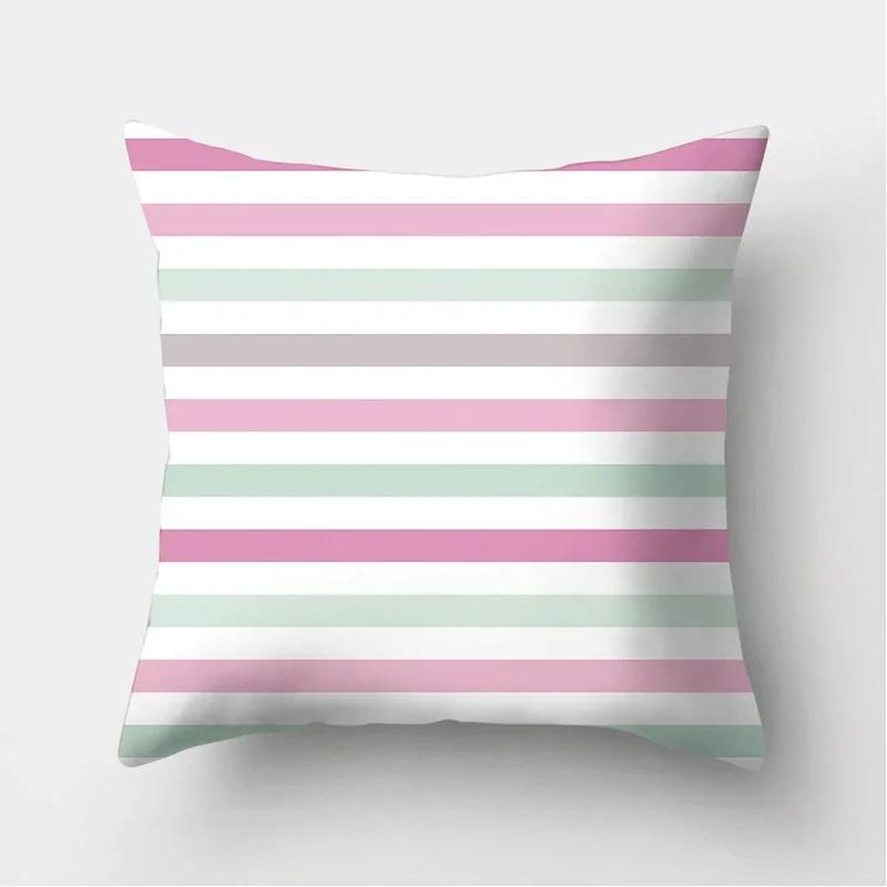 Pink Flamingo Flower Print Decorative Cushions Pillowcase Polyester Cushion Cover Throw Sofa Decoration Pillowcover