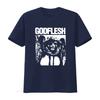 Gothic Streetwear Godflesh Industrial Metal Band Schwarz Weiß Print Lässiges T-Shirt vintage Gewaschen Weich Bequem Grafik