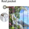 2Pcs Dreamland Curtains Waterfall Lake Mountain Print Living Room Bedroom Decor Curtains Nature Landscape Sunshade Curtains