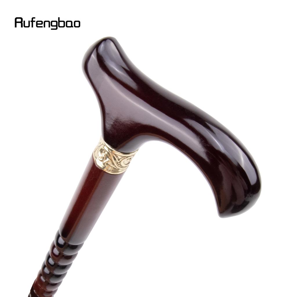 Red Wooden Single Joint Fashion Walking Stick Decorative Cospaly Cane Halloween Mace Crutch  Wand Crosier 92cm