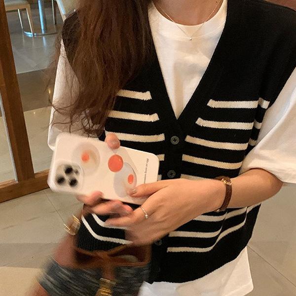 

WTEMPO Женские ретро элегантные трикотажные жилеты с V-образным вырезом и пуговицами осень-зима однотонные повседневные трикотажные свитера без рукавов One Size