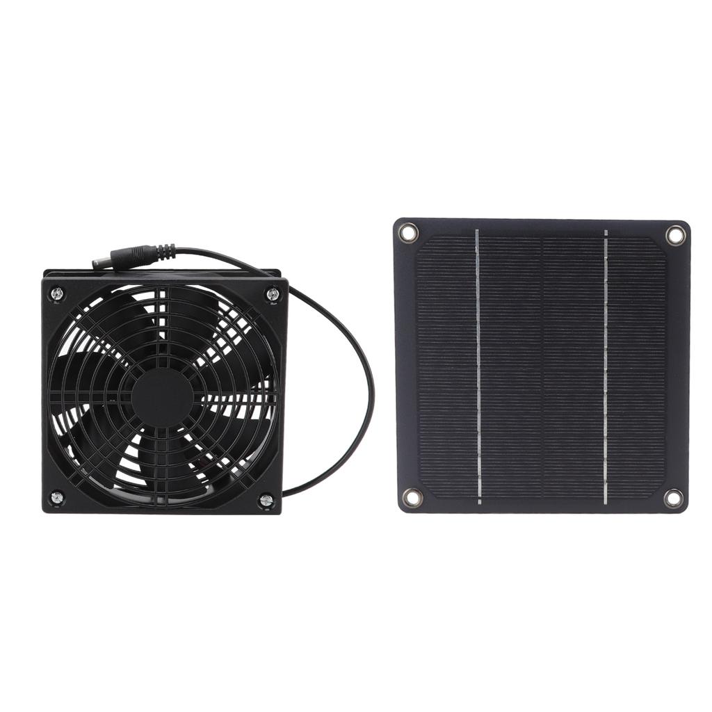 3W Solar Powered Exhaust Fan Outdoor Portable Ventilator for Greenhouse Dog Chicken Pet House