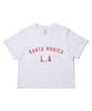 PAPERBOY Crop Santa Monica Short Sleeve T-Shirt - White