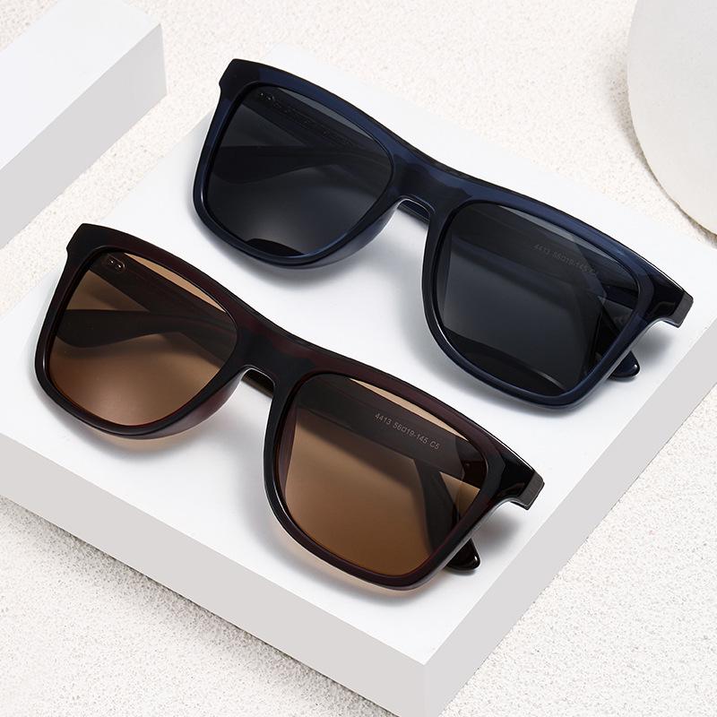 Men's Acetate Polarized Sunglasses: Big Frame, UV Protection for Driving & Fishing