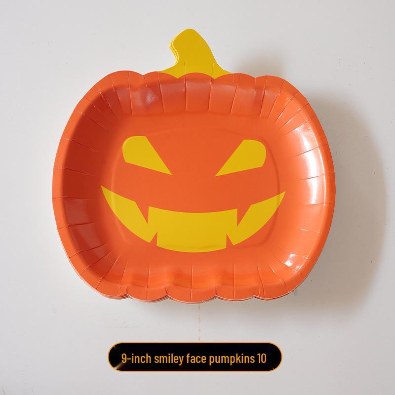 Halloweenská dýňová lucerna Stolní dekorace & Jednorázové nádobí pro atmosféru místa