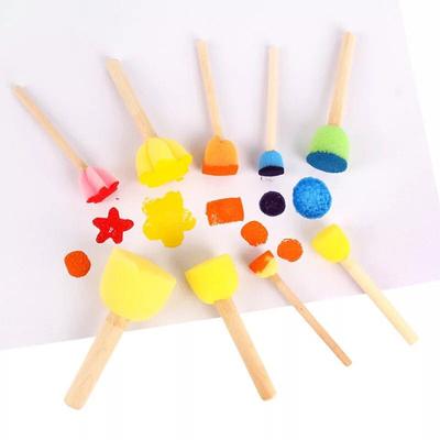 5Pcs Kids Toddler Sponge Stamp Brush Kits Flower Drawing Toys For Children Paint