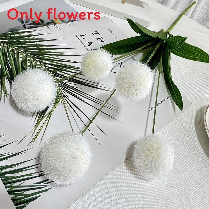 Ball Flower Wedding With Soft Flocking For Photography Studio And Home Decor Use