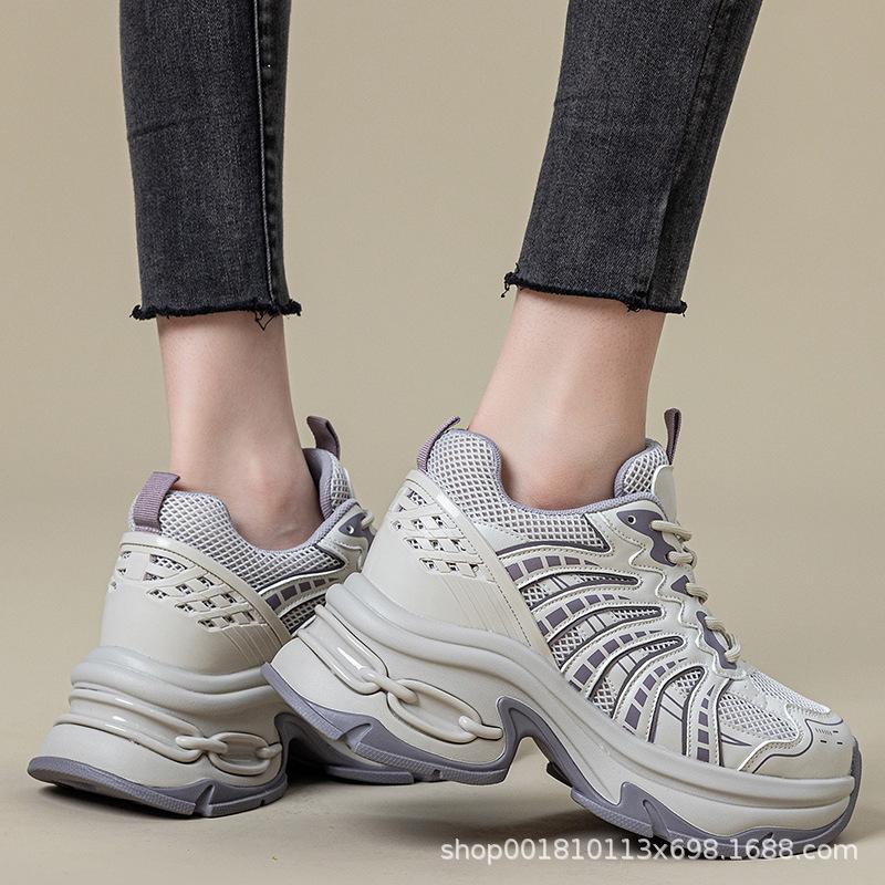 Inner heightening women's shoes new spring and autumn versatile little white shoes platform Internet celebrity ins sports and leisure shoes A5030