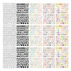 0.5-inch Cartoon Letter Sticker Set 15 Pieces 1350 Pieces Handbook Material Decoration Guka Letter Sticker