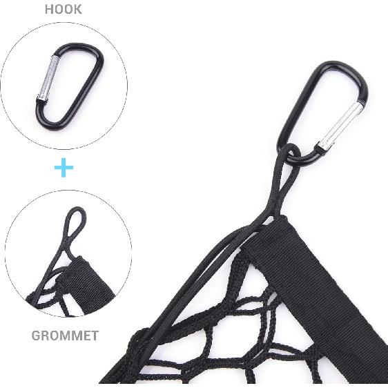 Chevy Silverado & Ford F150/F250 Truck Bed Cargo Net - Elastic Mesh Net Organizer (49X15.2 Inch)