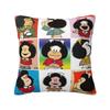 Quino Comic Cartoon Mafalda Throw Pillow Case Cm Home Decoration Cushion Cover Polyester Pillowcase Doublesided Printing