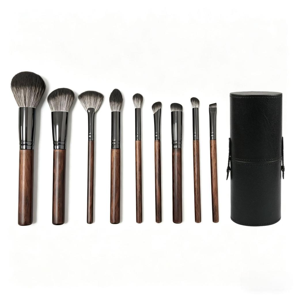 New 9 Birch Ulike Cosmetic Set Brush Super Soft Hair Loose Powder Brush Concealer Brush Eyeshadow Brush Full Set of Beauty Tools