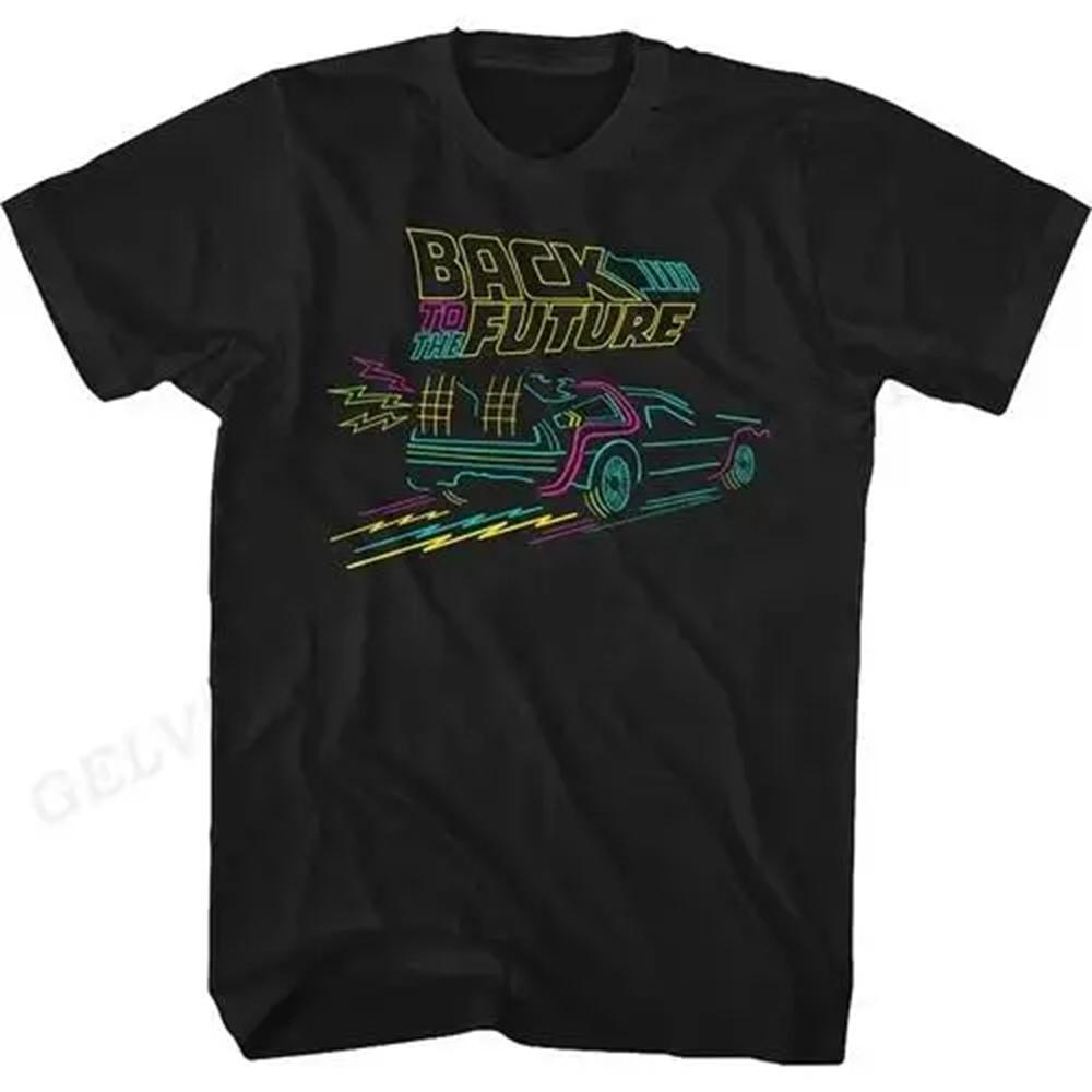 25-26 Summer Back To The Future T-Shirt Graphic Printing Men's Women's Fashion Hip Hop Streetwear Short Sleeve Plus Size Unisex