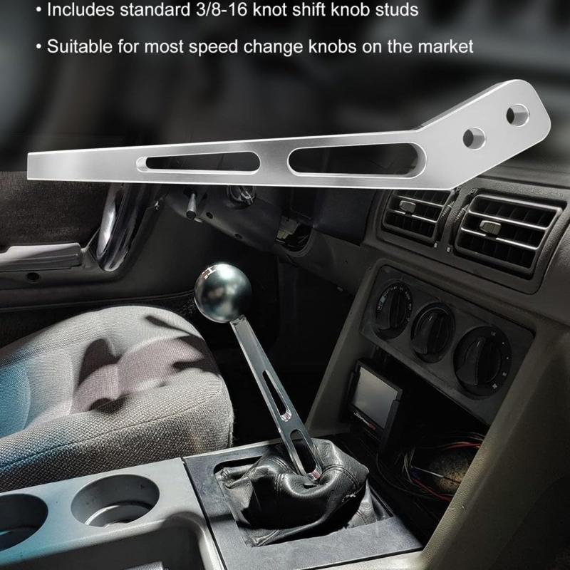 Aluminum 10Inch Bent Shifter Stick 10inch Bent Shifter Handle Lever for Tremec T56 Transmissions