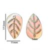 10 30pcs/lot Gradient Leaf Shaped Glass Pendant Beads Transparent Spacer Beads For DIY Bracelet Necklace Making Accessories