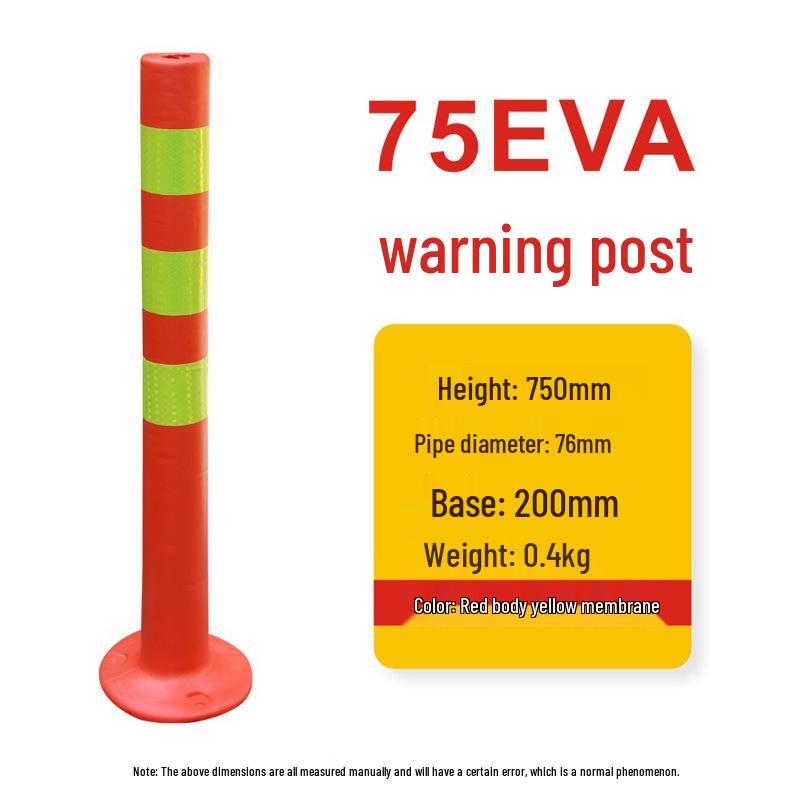 Reflective Elastic Traffic Bollard: PU Anti-Collision Post & Rubber Road Barrier