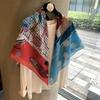 Large Square Scarf Silk Scarf Women'S Spring, Autumn And Summer Sunscreen Scarf With Shirt Neck Protection Scarf Thin Shawl Silk Scarf