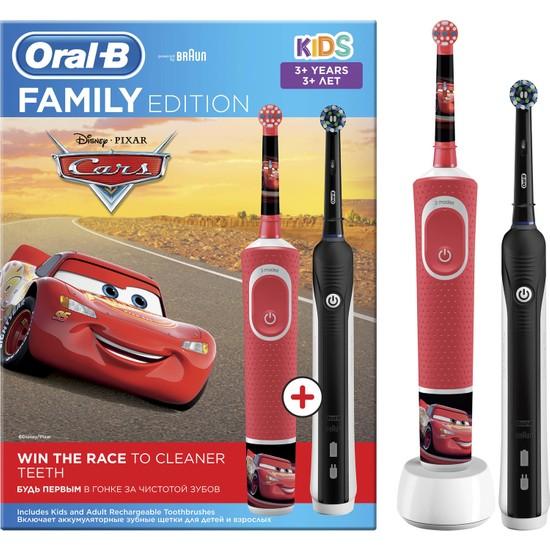 

Зубная щетка Oral-B Family Pack D16 Black + D100 Cars с аккумулятором