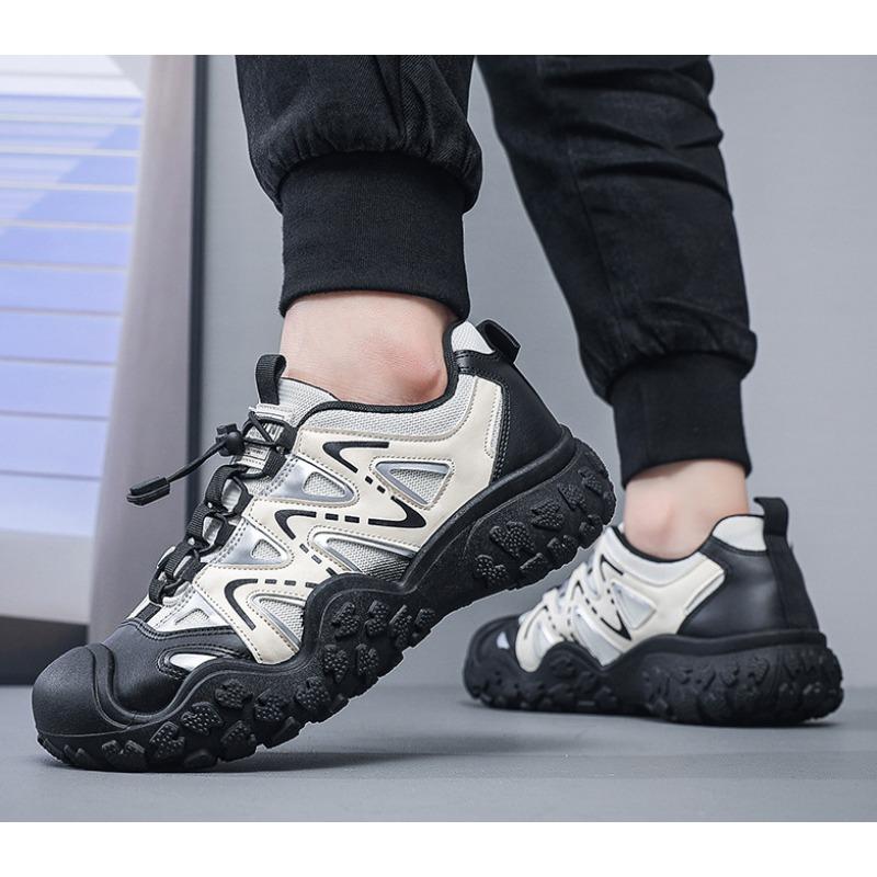 Mens Sneakers SpringAutumn Breathable Wear Resistant Tooling Shoes Platform Non-slip Outdoor Hiking Travel Shoes Tenis Masculino