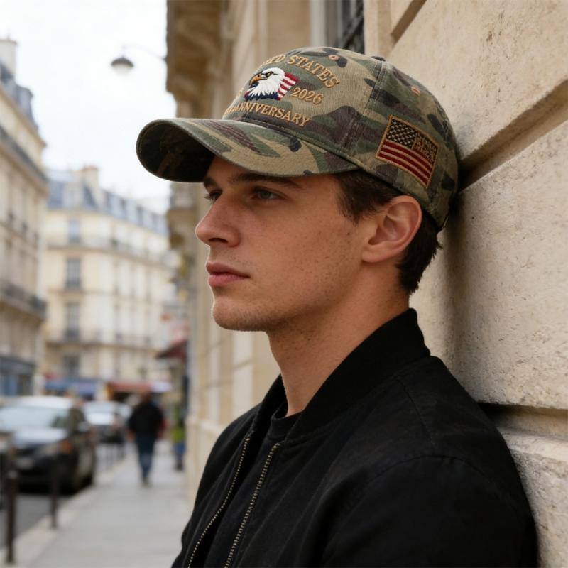 Breathable Baseball Cap For Outdoor Activities 250th Anniversary Of American Independence Lightweight Design