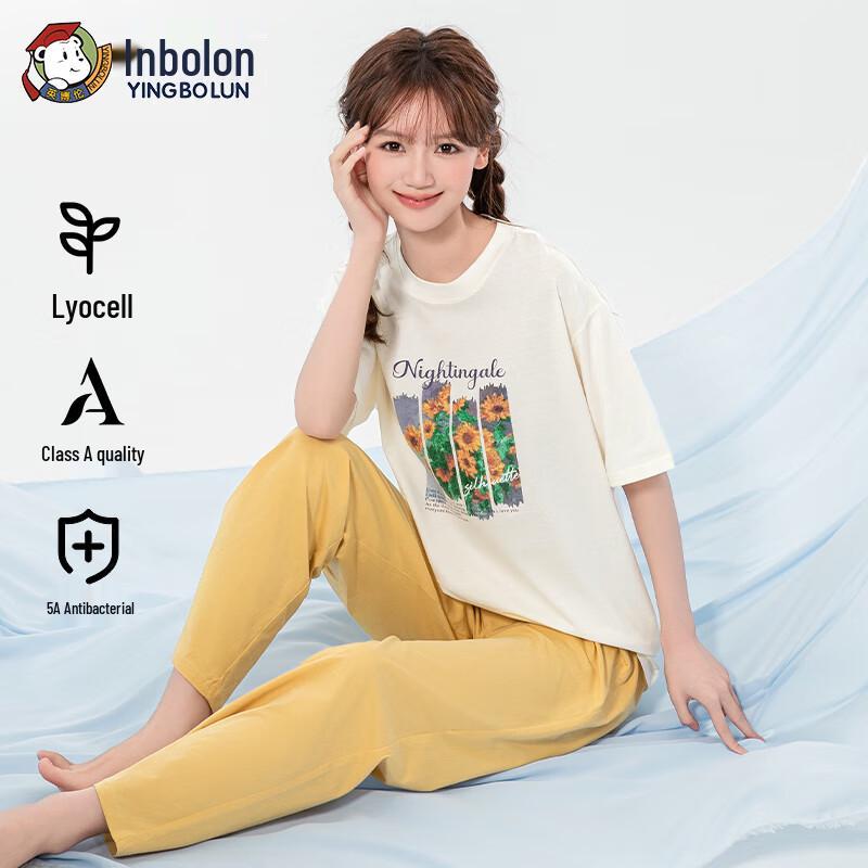 

Летний тонкий комплект пижамы с коротким рукавом для девочек Yingbolun 175