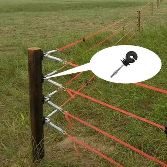 10 Stück Isoliernägel, tragbar, mit Gewindebohrer, sonnenbeständig, feste Leitung, ABS, hohe Festigkeit, Zaunisolatoren, Weide