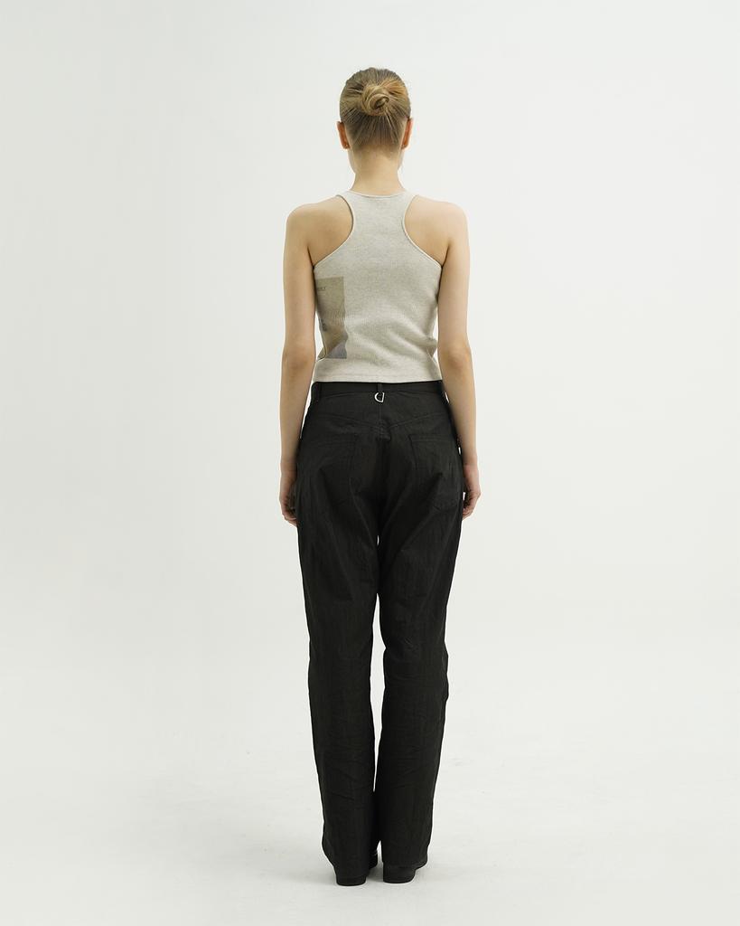 TUDE Graphic Print Sleeveless Oatmeal